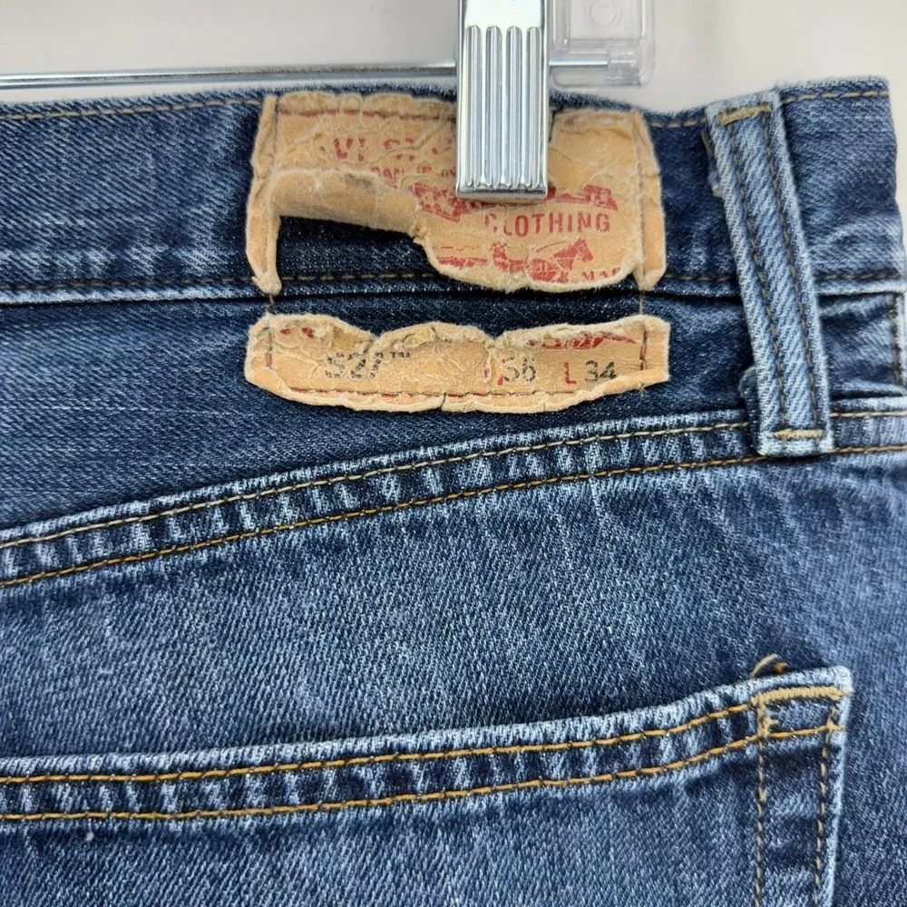 Levi's 527‎ Mens Jeans Boot Cut Blue Denim 36x34 - Picture 11 of 15